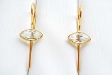 画像をギャラリービューアに読み込む, 宝石質 ジェムストーン ホワイトパーズ ヴェルメイユ 銀製+K18GP ピアス