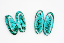 画像をギャラリービューアに読み込む, (#61/72)クリソコラマラカイト 上部片穴 ペアルース カボション