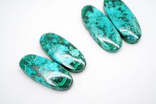画像をギャラリービューアに読み込む, (#61/72)クリソコラマラカイト 上部片穴 ペアルース カボション