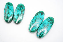 画像をギャラリービューアに読み込む, (#61/72)クリソコラマラカイト 上部片穴 ペアルース カボション