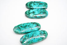画像をギャラリービューアに読み込む, (#61/72)クリソコラマラカイト 上部片穴 ペアルース カボション