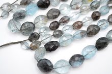 Load image into Gallery viewer, (半連/1連) 宝石質 モスアクアマリン 46cm ファセットタンブル