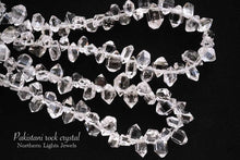 Load image into Gallery viewer, (半連/1連)上質 パキスタン産 ロック・クリスタル 37cm ダブルポイント