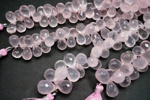 Load image into Gallery viewer, (M/L) 宝石質 ローズクォーツ 20cm ファセットドロップ
