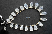 画像をギャラリービューアに読み込む, (No.1-5)上質 レインボームーンストーン ホワイトラブラドライト ファセットドロップ
