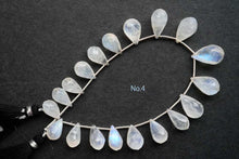 画像をギャラリービューアに読み込む, (No.1-5)上質 レインボームーンストーン ホワイトラブラドライト ファセットドロップ