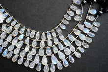 画像をギャラリービューアに読み込む, (No.1-5)上質 レインボームーンストーン ホワイトラブラドライト ファセットドロップ