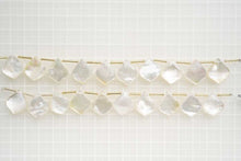 画像をギャラリービューアに読み込む, (2/10pc)MOP マザーオブパール クリスタル ファセット リーフシェイプ