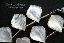画像をギャラリービューアに読み込む, (2/10pc)MOP マザーオブパール クリスタル ファセット リーフシェイプ