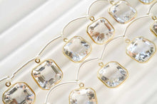 画像をギャラリービューアに読み込む, (2/8粒)宝石質 ロック・クリスタル SV925+K18GP 枠付き 銀製フレーム