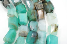 画像をギャラリービューアに読み込む, (半連/1連)高品質 ペルー産 ブルーオパール 19cm ファセット タンブル