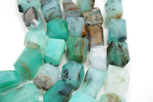 画像をギャラリービューアに読み込む, (半連/1連)高品質 ペルー産 ブルーオパール 19cm ファセット タンブル