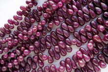 画像をギャラリービューアに読み込む, (半連/1連)アフリカ産 非加熱ルビー スムースドロップ 28cm
