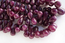 画像をギャラリービューアに読み込む, (半連/1連)アフリカ産 非加熱ルビー スムースドロップ 28cm