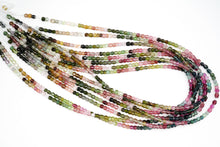 画像をギャラリービューアに読み込む, (半連/1連)マルチカラー トルマリン ファンシーカット 38cm