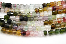 画像をギャラリービューアに読み込む, (半連/1連)マルチカラー トルマリン ファンシーカット 38cm