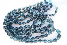 画像をギャラリービューアに読み込む, (半連/1連)ロンドンブルートパーズ 貫通穴 ファセットドロップ