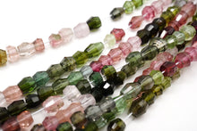 画像をギャラリービューアに読み込む, (半連/1連)マルチカラー トルマリン ファンシーカット 38cm