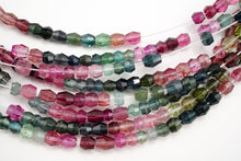 画像をギャラリービューアに読み込む, (半連/1連)マルチカラー トルマリン ファンシーカット 38cm