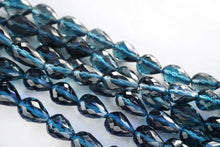 画像をギャラリービューアに読み込む, (半連/1連)ロンドンブルートパーズ 貫通穴 ファセットドロップ