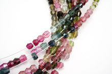 画像をギャラリービューアに読み込む, (半連/1連)マルチカラー トルマリン ファンシーカット 38cm