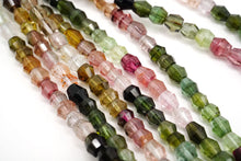 画像をギャラリービューアに読み込む, (半連/1連)マルチカラー トルマリン ファンシーカット 38cm
