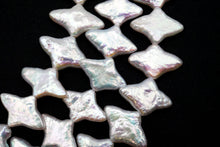 画像をギャラリービューアに読み込む, (半連/1連)淡水パール 38cm モロッカン ひし形