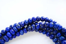 画像をギャラリービューアに読み込む, (半連/1連)上質 ラピスラズリ ロンデル ボタンカット マイクロカット