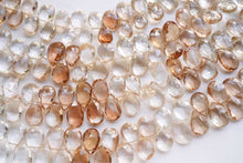 画像をギャラリービューアに読み込む, (S/M) 宝石質 インペリアルトパーズ ファセット ペアシェイプ 20cm