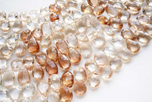 画像をギャラリービューアに読み込む, (S/M) 宝石質 インペリアルトパーズ ファセット ペアシェイプ 20cm