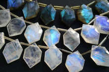 Load image into Gallery viewer, (A/B)宝石質 ラブラドライト レインボームーンストーン ヘキサゴンシェイプ