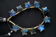 画像をギャラリービューアに読み込む, (S/M) ラブラドライト ファセットスター お星さま ぷっくり すっきり