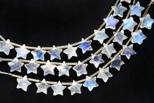 Load image into Gallery viewer, (2/10pcs) ホワイトラブラドライト スター お星さま レインボームーンストーン