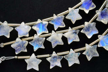 Load image into Gallery viewer, (2/10pcs) ホワイトラブラドライト スター お星さま レインボームーンストーン