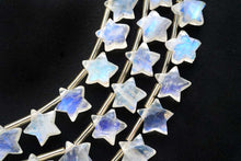 Load image into Gallery viewer, (2/10pcs) ホワイトラブラドライト スター お星さま レインボームーンストーン