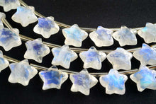 Load image into Gallery viewer, (2/10pcs) ホワイトラブラドライト スター お星さま レインボームーンストーン