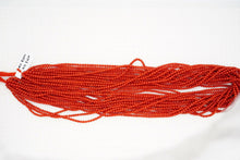 画像をギャラリービューアに読み込む, (半連/1連)宝石質 サルディーニャ珊瑚 コーラル 2.3-2.9mm 50cm 丸玉