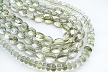 Load image into Gallery viewer, 宝石質 グリーンアメシスト スムース ロンデル オーバル