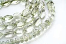 Load image into Gallery viewer, 宝石質 グリーンアメシスト スムース ロンデル オーバル