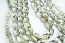 Load image into Gallery viewer, 宝石質 グリーンアメシスト スムース ロンデル オーバル