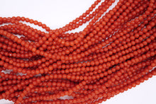 画像をギャラリービューアに読み込む, (半連/1連)宝石質 サルディーニャ珊瑚 コーラル 2.3-2.9mm 50cm 丸玉
