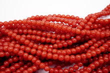 画像をギャラリービューアに読み込む, (半連/1連)宝石質 サルディーニャ珊瑚 コーラル 2.3-2.9mm 50cm 丸玉