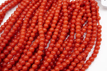 画像をギャラリービューアに読み込む, (半連/1連)宝石質 サルディーニャ珊瑚 コーラル 2.3-2.9mm 50cm 丸玉