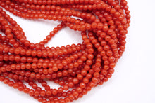 画像をギャラリービューアに読み込む, (半連/1連)宝石質 サルディーニャ珊瑚 コーラル 2.3-2.9mm 50cm 丸玉