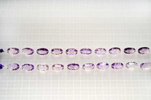 Load image into Gallery viewer, (2pc/1連)宝石質 アメシスト 2つ穴 ルースカット オーバル