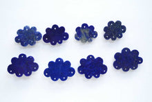 Load image into Gallery viewer, (ブルー/ホワイト)高品質 クリスタル MOP ラピスラズリ 雲 クラウド 5つ穴 ハンマードカット