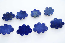 Load image into Gallery viewer, (ブルー/ホワイト)高品質 クリスタル MOP ラピスラズリ 雲 クラウド 5つ穴 ハンマードカット