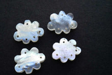 Load image into Gallery viewer, (ブルー/ホワイト)高品質 クリスタル MOP ラピスラズリ 雲 クラウド 5つ穴 ハンマードカット