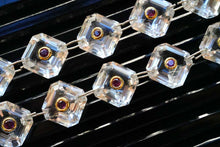 Load image into Gallery viewer, (2pc/10pc)宝石質 ロッククリスタル ロードライトガーネット 銀製 ヴェルメイユ ダブルホール オクタゴン