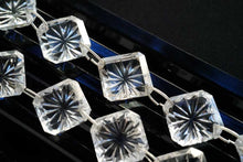 Load image into Gallery viewer, (2pc/10pc)宝石質 ロッククリスタル ダブルホール オクタゴン バックカービング